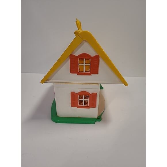 Playskool Hasbro Weebles Wobbles Cottage House Vintage 1973 Yellow White - Picture 8 of 15